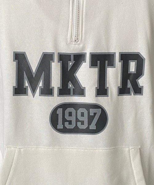 kutir（クティール）の「襟配色ハーフジップ（スウェット・メンズ・ブラック/オフホワイト・MEDIUM/LARGE）」の11枚目の写真