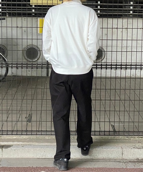 kutir（クティール）の「襟配色ハーフジップ（スウェット・メンズ・ブラック/オフホワイト・MEDIUM/LARGE）」の5枚目の写真