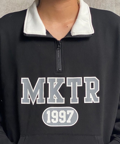 kutir（クティール）の「襟配色ハーフジップ（スウェット・メンズ・ブラック/オフホワイト・MEDIUM/LARGE）」の19枚目の写真