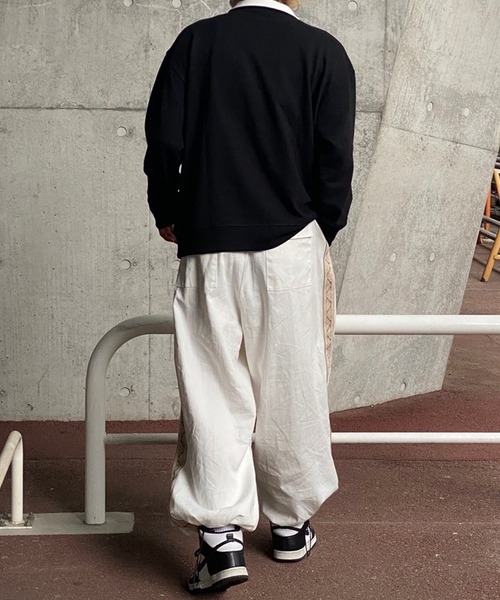 kutir（クティール）の「襟配色ハーフジップ（スウェット・メンズ・ブラック/オフホワイト・MEDIUM/LARGE）」の15枚目の写真