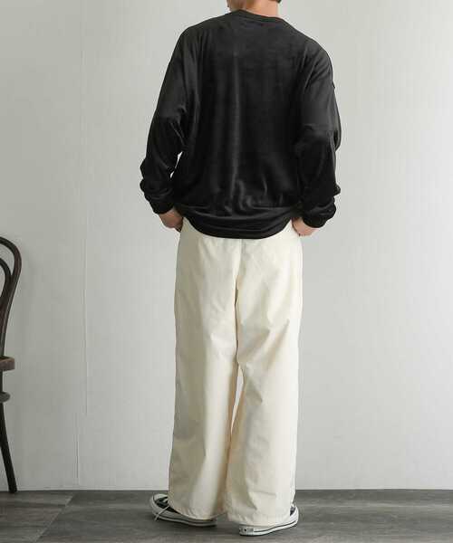 SENSE OF PLACE by URBAN RESEARCH（センスオブプレイスバイアーバンリサーチ）の「『別注』TeddyBear×SENSE OF PLACE　テディベアベロアスウェットA（スウェット・メンズ・ライトブルー/ブラック/ライトベージュ・MEDIUM/LARGE）」の10枚目の写真