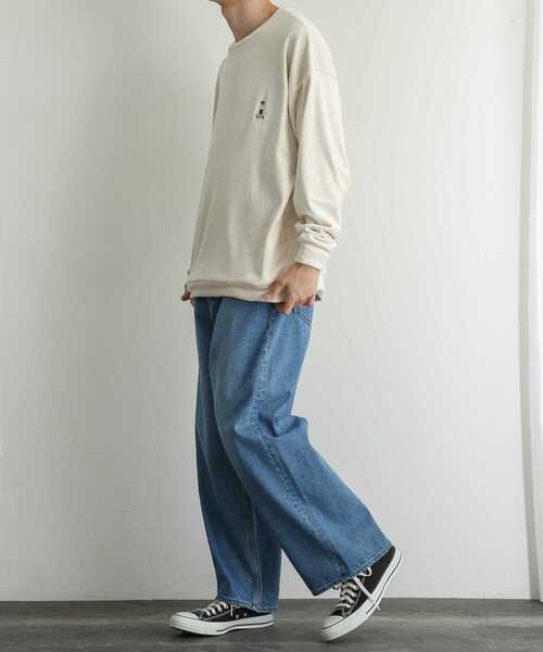 SENSE OF PLACE by URBAN RESEARCH（センスオブプレイスバイアーバンリサーチ）の「『別注』TeddyBear×SENSE OF PLACE　テディベアベロアスウェットA（スウェット・メンズ・ライトブルー/ブラック/ライトベージュ・MEDIUM/LARGE）」の17枚目の写真