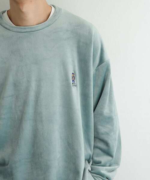 SENSE OF PLACE by URBAN RESEARCH（センスオブプレイスバイアーバンリサーチ）の「『別注』TeddyBear×SENSE OF PLACE　テディベアベロアスウェットA（スウェット・メンズ・ライトブルー/ブラック/ライトベージュ・MEDIUM/LARGE）」の19枚目の写真