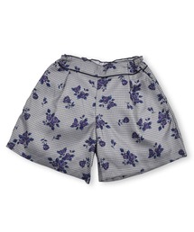 BeBe | BeBe/【お揃い】千鳥チェックローズプリントキュロットパンツ(90~150cm)(その他パンツ)