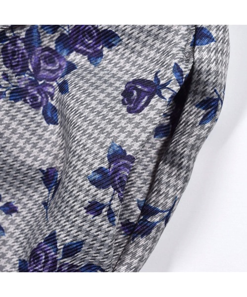 BeBe（ベベ）の「BeBe/【お揃い】千鳥チェックローズプリントキュロットパンツ(90~150cm)（その他パンツ・キッズ・レッド系その他/パープル系その他・140/150/120/130/100/110/90）」の14枚目の写真