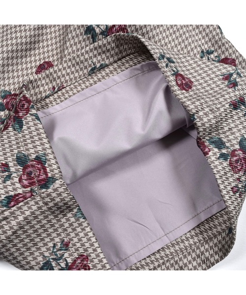 BeBe（ベベ）の「BeBe/【お揃い】千鳥チェックローズプリントキュロットパンツ(90~150cm)（その他パンツ・キッズ・レッド系その他/パープル系その他・140/150/120/130/100/110/90）」の22枚目の写真