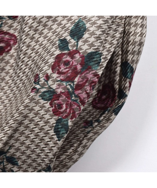 BeBe（ベベ）の「BeBe/【お揃い】千鳥チェックローズプリントキュロットパンツ(90~150cm)（その他パンツ・キッズ・レッド系その他/パープル系その他・140/150/120/130/100/110/90）」の20枚目の写真