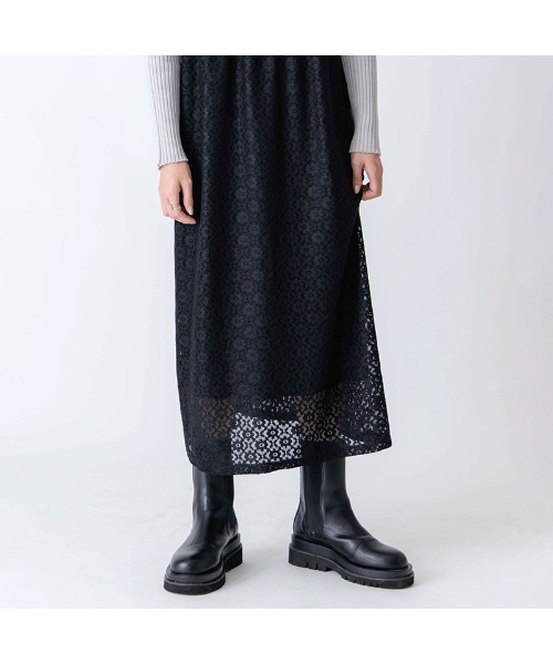 flower（フラワー）の「レーシーブルームワンピース（ワンピース・レディース・ベージュ/ブラック・FREE）」の10枚目の写真