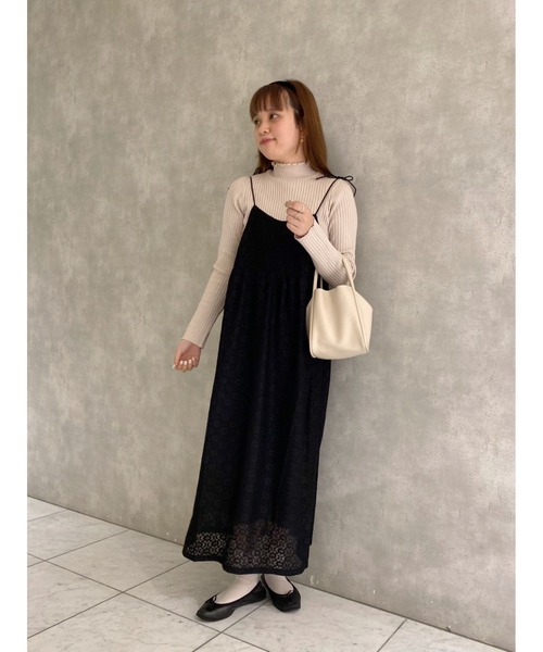 flower（フラワー）の「レーシーブルームワンピース（ワンピース・レディース・ベージュ/ブラック・FREE）」の19枚目の写真