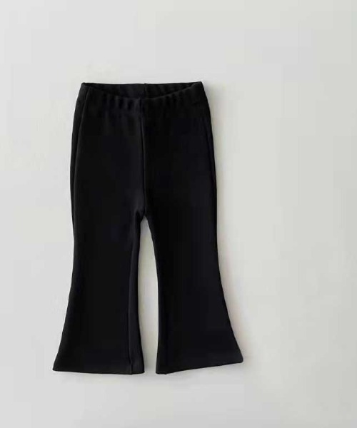 Tickle(ティックル)の「パターンフレアパンツ(その他パンツ・キッズ・レオパード/ドット/ブラック/チェック・90/100/110/120)」の1枚目の写真