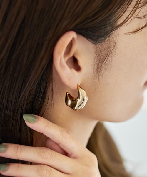 STYLE DELI(スタイルデリ)の「メタルクレイピアス(ピアス(両耳用)・レディース・ゴールド/シルバー・FREE)」の1枚目の写真