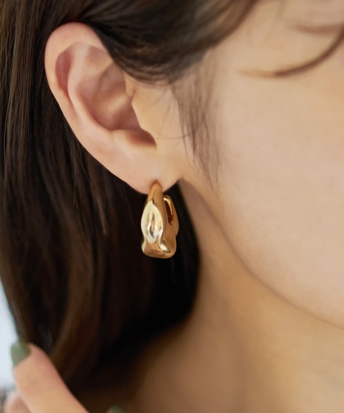 STYLE DELI(スタイルデリ)の「メタルクレイピアス(ピアス(両耳用)・レディース・ゴールド/シルバー・FREE)」の5枚目の写真