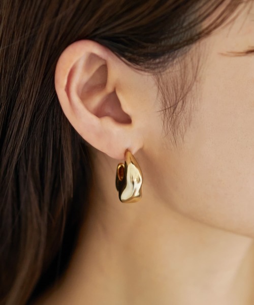 STYLE DELI(スタイルデリ)の「メタルクレイピアス(ピアス(両耳用)・レディース・ゴールド/シルバー・FREE)」の6枚目の写真