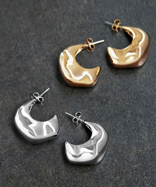 STYLE DELI(スタイルデリ)の「メタルクレイピアス(ピアス(両耳用)・レディース・ゴールド/シルバー・FREE)」の7枚目の写真