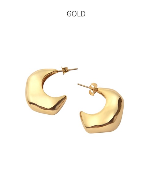 STYLE DELI(スタイルデリ)の「メタルクレイピアス(ピアス(両耳用)・レディース・ゴールド/シルバー・FREE)」の9枚目の写真