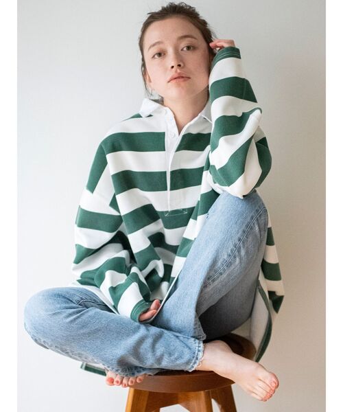 Ungrid(アングリッド)の「ビッグラガーシャツ(Tシャツ/カットソー・レディース・ネイビー/グリーン・FREE)」の8枚目の写真
