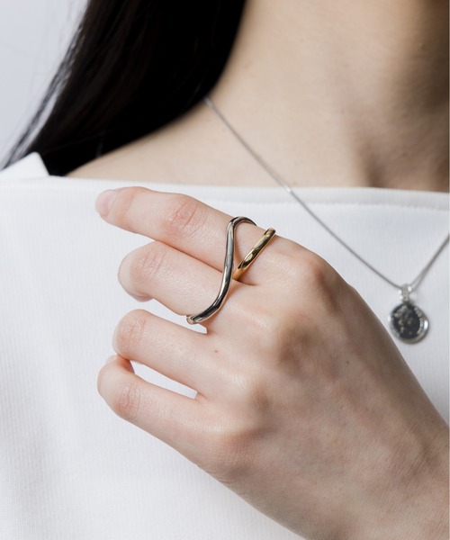 SETUP7（セットアップセブン）の「【SETUP7】ダブルバイカラーリング TTS3015 INF（リング・レディース・シルバー×ゴールド・FREE）」の5枚目の写真