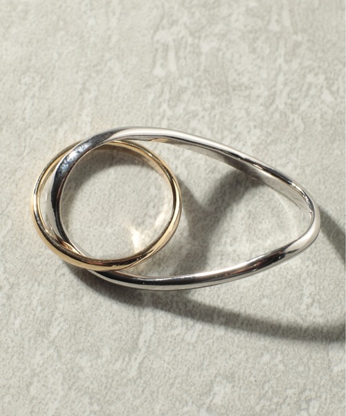 SETUP7（セットアップセブン）の「【SETUP7】ダブルバイカラーリング TTS3015 INF（リング・レディース・シルバー×ゴールド・FREE）」の3枚目の写真