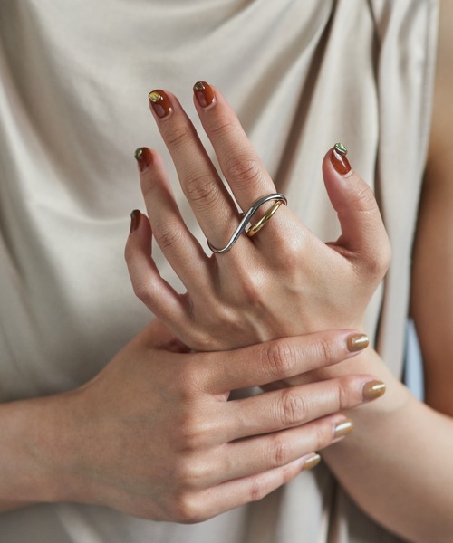 SETUP7（セットアップセブン）の「【SETUP7】ダブルバイカラーリング TTS3015 INF（リング・レディース・シルバー×ゴールド・FREE）」の6枚目の写真