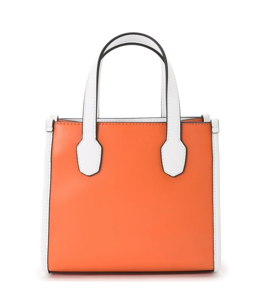 Guess（ゲス）の「SILVANA 2 Cmprtmnt Mini Tote（トートバッグ・レディース・オレンジ/ブラック・ONE SIZE）」の4枚目の写真