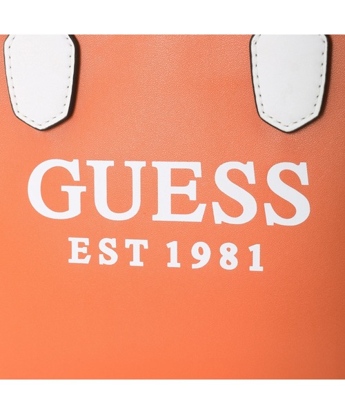Guess（ゲス）の「SILVANA 2 Cmprtmnt Mini Tote（トートバッグ・レディース・オレンジ/ブラック・ONE SIZE）」の7枚目の写真