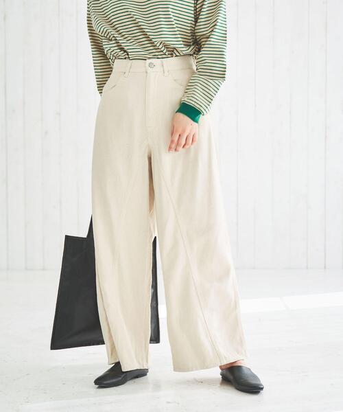 coen(コーエン)の「ワイドシームデニムパンツ(デニムパンツ・レディース・コバルトブルー/ナチュラル・S/M/L)」の16枚目の写真