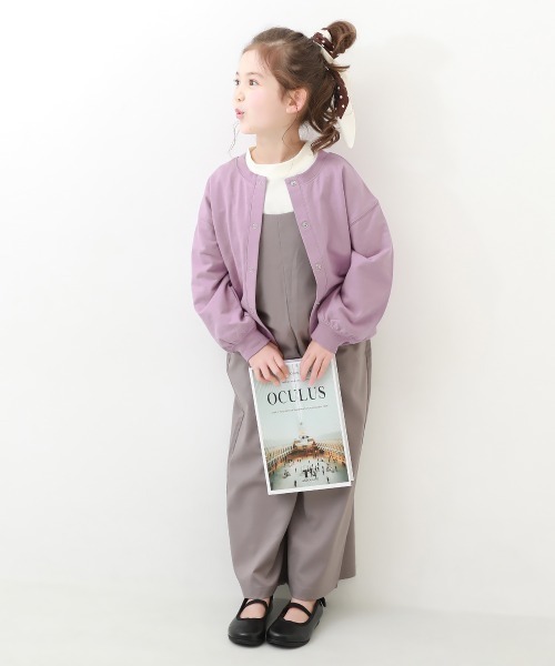 devirock（デビロック）の「綿100% ミニ裏毛  2WAY カラーカーディガン（カーディガン/ボレロ・キッズ・ピンク/グリーン/パープル系その他/ダークオレンジ/ブラック/ブルー系その他3/レッド系2/ライラック/ネイビー・120cm/110cm/130cm/150cm/160cm/140cm/100cm）」の19枚目の写真