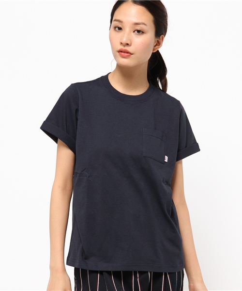 CIAOPANIC TYPY（チャオパニックティピー）の「USAポケットTシャツ（Tシャツ/カットソー・レディース・ホワイト/ネイビー/グレー・FREE）」の6枚目の写真