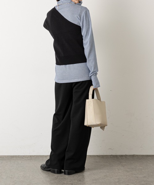 Omekashi（オメカシ）の「ワンショルニットベスト（ベスト・レディース・ブラック/ベージュ・FREE）」の16枚目の写真