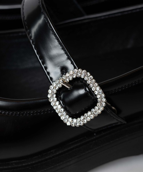 WEGO（ウィゴー）の「WEGO/ビジューバックルシューズ（ドレスシューズ・レディース・ブラック・MEDIUM/LARGE）」の9枚目の写真