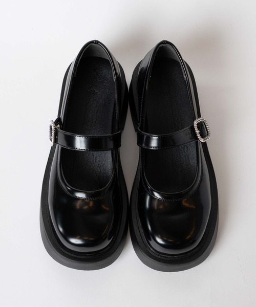 WEGO（ウィゴー）の「WEGO/ビジューバックルシューズ（ドレスシューズ・レディース・ブラック・MEDIUM/LARGE）」の8枚目の写真