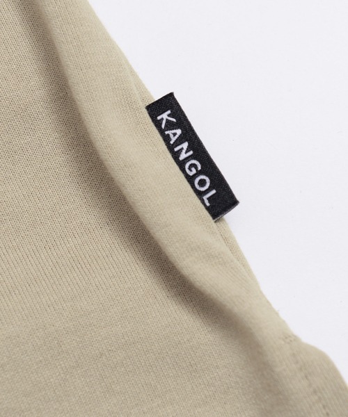 KANGOL（カンゴール）の「KANGOL/カンゴール オーバーサイズ レイヤード スリーブ Tシャツ パーカー 筆記体ロゴ 刺繍 無地 長袖 プルオーバー フーディー（パーカー・メンズ・グレイッシュベージュ/ミント/ブラック・M/L/S）」の7枚目の写真