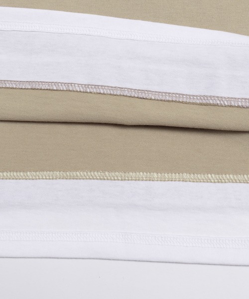 KANGOL（カンゴール）の「KANGOL/カンゴール オーバーサイズ レイヤード スリーブ Tシャツ パーカー 筆記体ロゴ 刺繍 無地 長袖 プルオーバー フーディー（パーカー・メンズ・グレイッシュベージュ/ミント/ブラック・M/L/S）」の9枚目の写真