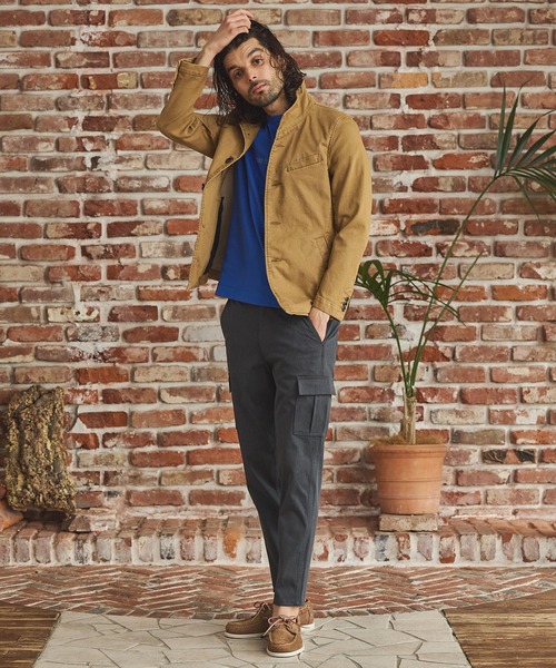 RATTLE TRAP（ラトルトラップ）の「10.25ozストレッチデニムブルゾン（デニムジャケット・メンズ・ネイビー/ベージュ/ブルー/ベージュ系/ストライプ・LL/L/M）」の6枚目の写真