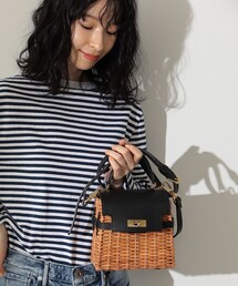 Demi-Luxe BEAMS | VIOLAd’ORO / クロア付き バスケットバッグ(かごバッグ)