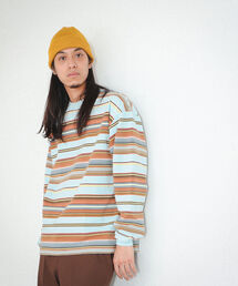 BEAMS | BEAMS / マルチボーダー クルーネック Tシャツ(Tシャツ/カットソー)