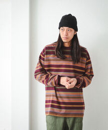 BEAMS | BEAMS / マルチボーダー クルーネック Tシャツ(Tシャツ/カットソー)