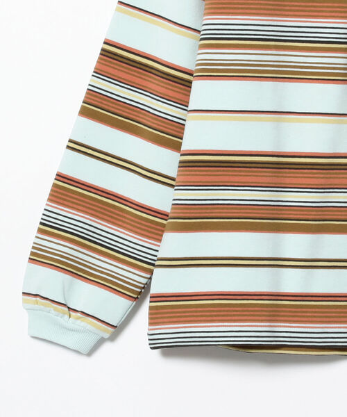 BEAMS（ビームス）の「BEAMS / マルチボーダー クルーネック Tシャツ（Tシャツ/カットソー・メンズ・サックスブルー/ワイン/ライトグレー・M/S/L/XL）」の20枚目の写真