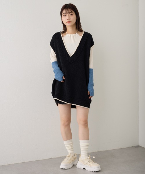 Kastane(カスタネ)の「【2023SSアイテム/WEB限定】チルデンニットベスト(ベスト・レディース・ブラック/アイボリー・FREE)」の20枚目の写真