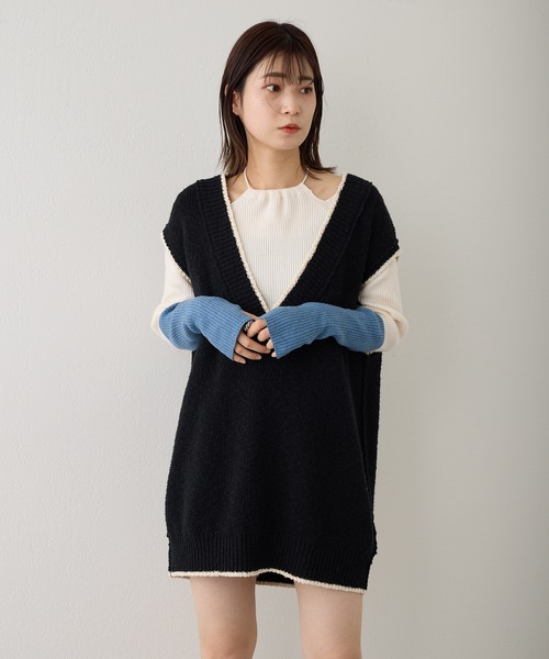 Kastane(カスタネ)の「【2023SSアイテム/WEB限定】チルデンニットベスト(ベスト・レディース・ブラック/アイボリー・FREE)」の13枚目の写真