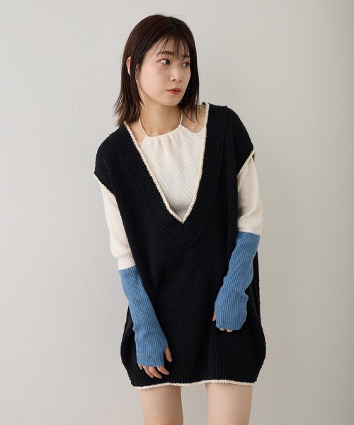 Kastane(カスタネ)の「【2023SSアイテム/WEB限定】チルデンニットベスト(ベスト・レディース・ブラック/アイボリー・FREE)」の14枚目の写真