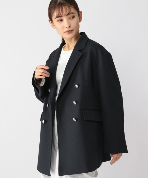 BARNYARDSTORM（バンヤードストーム）の「BARNYARDSTORM / ビッグシルエットジャケット（テーラードジャケット・レディース・グレー/ネイビー・1/0）」の13枚目の写真