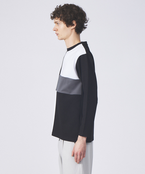 ABAHOUSE GRAY(アバハウスグレイ)の「【パネル切替】ポンチ 長袖 Tシャツ(Tシャツ/カットソー・メンズ・グレイッシュベージュ/ホワイト/ブラック・46/48)」の5枚目の写真