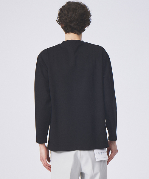 ABAHOUSE GRAY(アバハウスグレイ)の「【パネル切替】ポンチ 長袖 Tシャツ(Tシャツ/カットソー・メンズ・グレイッシュベージュ/ホワイト/ブラック・46/48)」の6枚目の写真