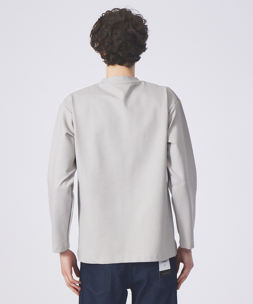 ABAHOUSE GRAY(アバハウスグレイ)の「【パネル切替】ポンチ 長袖 Tシャツ(Tシャツ/カットソー・メンズ・グレイッシュベージュ/ホワイト/ブラック・46/48)」の14枚目の写真