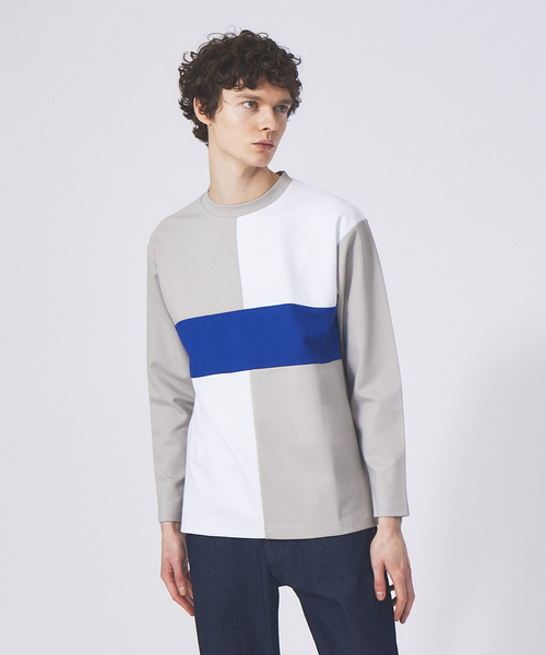 ABAHOUSE GRAY(アバハウスグレイ)の「【パネル切替】ポンチ 長袖 Tシャツ(Tシャツ/カットソー・メンズ・グレイッシュベージュ/ホワイト/ブラック・46/48)」の15枚目の写真