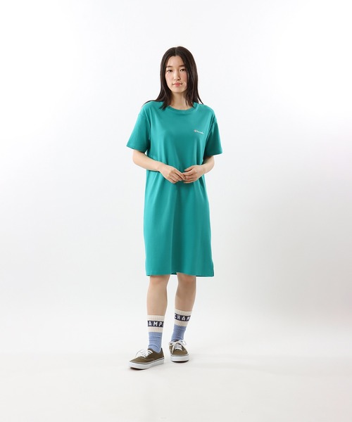 Champion（チャンピオン）の「【Champion/チャンピオン】レディース ワンピース（ワンピース・レディース・ライトピンク/ブラック/グレー/ベージュ系その他3/ホワイト/グリーン系その他/ブラウン/オートミール/グリーン系その他2/ブルー系その他/ピンク/サックスブルー/スカイブルー/セージグリーン/ブラウン系・MEDIUM/LARGE）」の9枚目の写真