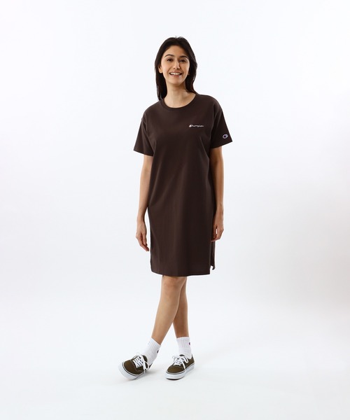 Champion（チャンピオン）の「【Champion/チャンピオン】レディース ワンピース（ワンピース・レディース・ライトピンク/ブラック/グレー/ベージュ系その他3/ホワイト/グリーン系その他/ブラウン/オートミール/グリーン系その他2/ブルー系その他/ピンク/サックスブルー/スカイブルー/セージグリーン/ブラウン系・MEDIUM/LARGE）」の4枚目の写真