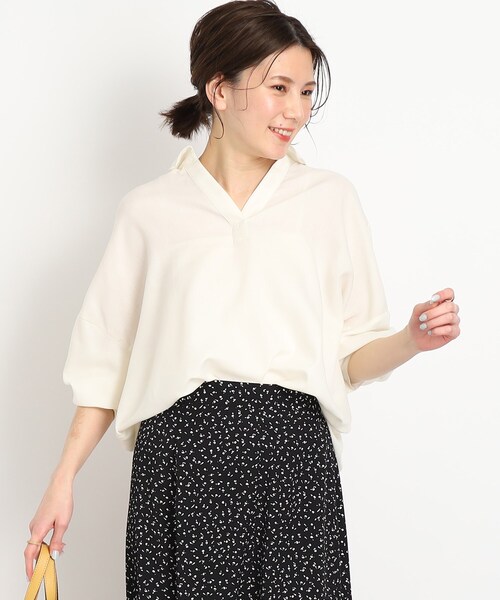 SHOO・LA・RUE（シューラルー）の「◆ドルマン衿付きシャツ（シャツ/ブラウス・レディース・ホワイト系/ピンク系/チャコールグレー/ブルー・00）」の18枚目の写真