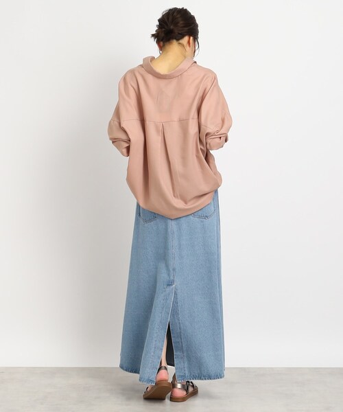 SHOO・LA・RUE（シューラルー）の「◆ドルマン衿付きシャツ（シャツ/ブラウス・レディース・ホワイト系/ピンク系/チャコールグレー/ブルー・00）」の11枚目の写真